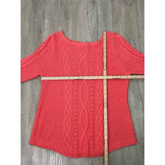 CB Established 1962 Women’s XL Open Weave Pullover Sweater Boho Cottagecore Top - Picture 4 of 8